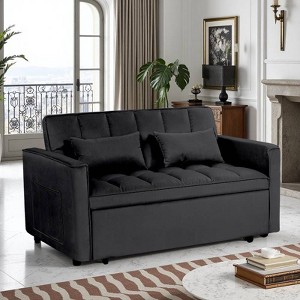 CAVINAS 54" Pull-out Couch - Convertible Sleeper Sofa Bed with Comfortable Upholstery, Space-Saving Practical Furniture for Living Room, Bedroom - 1 of 3