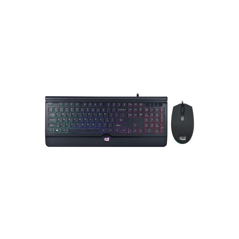 Adesso Illuminated Gaming Keyboard & Illuminated Mouse Combo - USB Cable English (US) - USB Cable Optical - 1000 dpi - 104 Button, 1 of 7