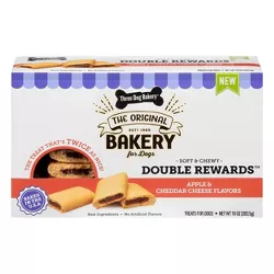 Three Dog Bakery Double Rewards Chewy with Apple and Cheese Flavor Dog Treats - 10oz