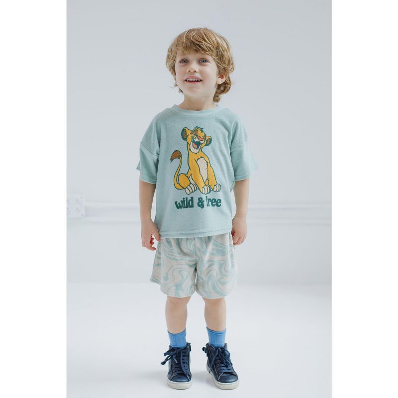 Disney Mickey Mouse Lion King Simba T-Shirt and Shorts Outfit Set Toddler to Big Kid, 4 of 8