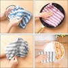 Unique Bargains Soft Absorbent Microfiber Contrast Color Stripes Kitchen Towels 18 x 26 Inches 6 Pcs - 3 of 4