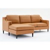 94.5" Modern Genuine Leather L-Shaped Sectional Sofa with Left Chaise Lounge - 3 of 4