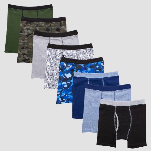 Hanes Boys' 7pk + 1 Printed Underwear - Colors May Vary M : Target