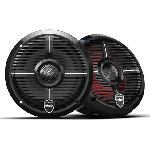 Wet Sounds REVO 6 XW-B V3 - Revolution Series 6.5" RGB LED Marine Coaxial Speakers with Black XW Grilles, Pair - image 1 of 4