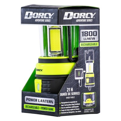 Dorcy 1800 Lumen Rechargeable LED Outdoor Lantern with Power Bank