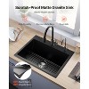 VEVOR 25 inch Kitchen Sink Workstation, Top Mount Granite Sinks, Drop-In Single Bowl Farmhouse Basin with Multiple Accessories, (Black) - 3 of 4