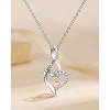 Molenia Heart Initial Necklace for Women, 925 Sterling Silver Heart Letter Pendant Necklace for Her, Fine Jewelry Necklace Gifts for Her Wife Women - 4 of 4