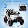 Jojoka 12V Power Wheels for Kids with Remote, Electric Car Ride On with Bluetooth, 3-Speed, Dual Motors - 2 of 4
