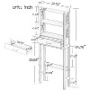 Acekool Bathroom Over Toilet Storage Cabinet with 1 Drawer and 2 Open Shelves,  Freestanding Wooden Storage Shelf for Bathroom White - 2 of 4