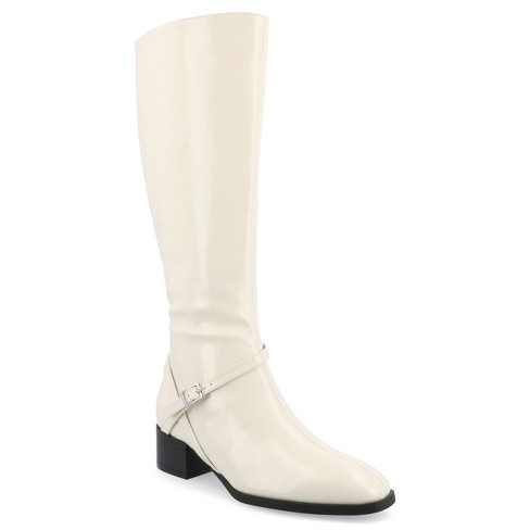 Wide calf square outlet toe boots