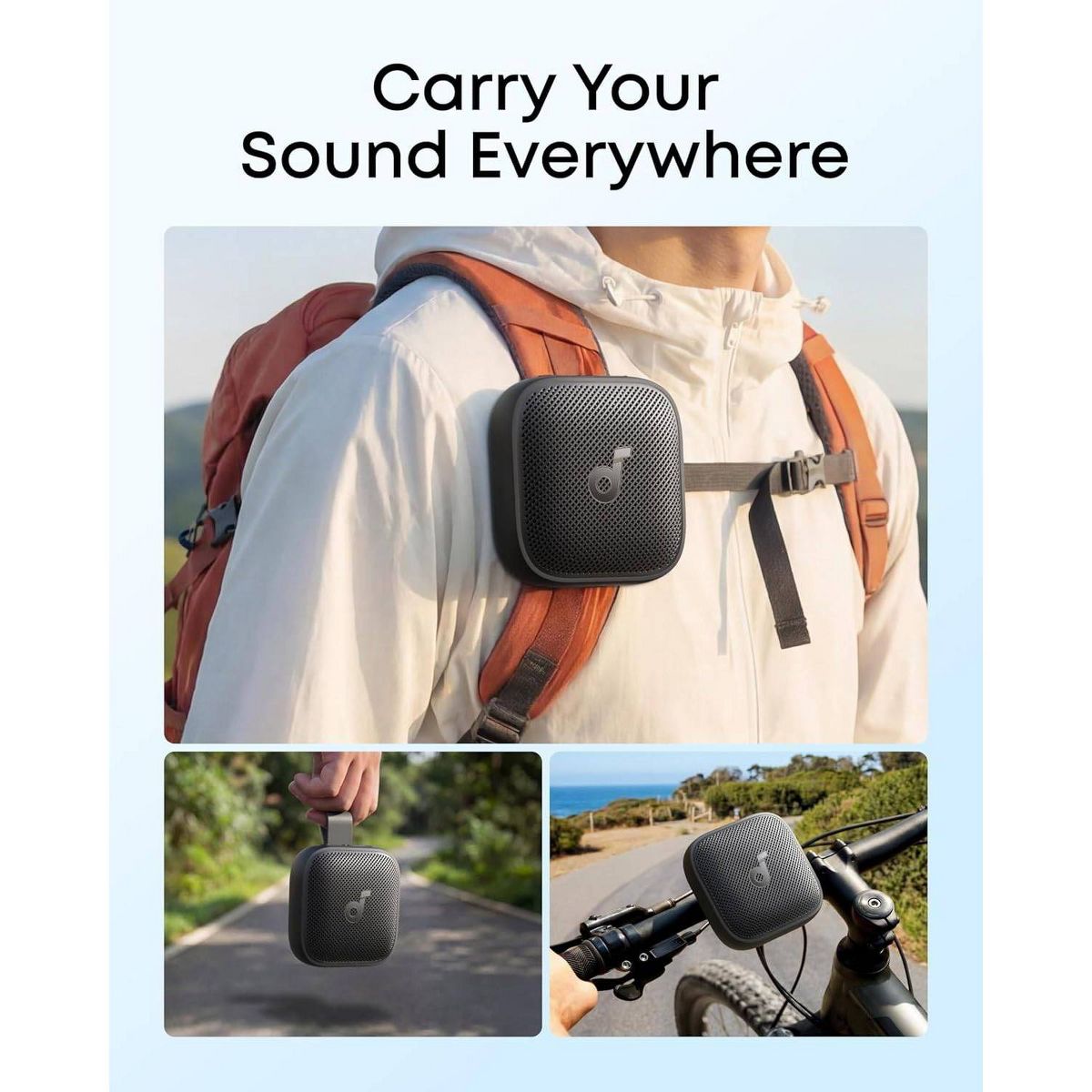 Anker Soundcore Boom Go 3i Portable Waterproof Bluetooth Speaker with Built-in Powerbank for Emergency Phone Charging, Battery Percent Display - Black - thumbnail 4