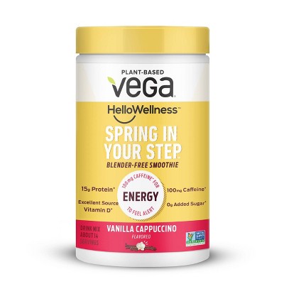 Vega Spring In Your Step Protein Powder - Vanilla Cappuccino - 13.8oz