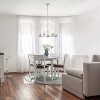 5-Light 20.5" Classic Contemporary Clear Glass/Metal Hanging Pendant  - Lalia Home - 4 of 4