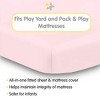 BreathableBaby All-in-One Fitted Sheet & Waterproof Cover, For 39" x 27" Play Yard Mattress (2-Pack), Light Pink - 2 of 4