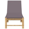 vidaXL Sun Lounger Bamboo, Dark Grey Bamboo, 100% polyester Large - 4 of 4