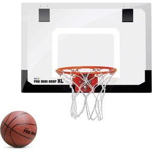 Portable Mini Basketball Hoop Over Door Indoor Game for Home Dorm Office Present White XL - 1 of 4