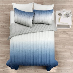 Lush Décor Reversible Channel Ombre Quilt Set - 1 of 4