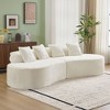 VASIP Modern Minimalist Curved Modular Cloud Sofa, The Light Gray  High - Density Plush Surface ,Soft and Skin - Friendly, for Living Room - 3 of 4
