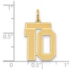 Black Bow Jewelry 14k Yellow Gold, Jersey Collection, Medium Number 10 Pendant - 2 of 3
