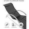 GustoWave 3-Piece Patio Chaise Lounge Set, Outdoor Reclining Sun Lounger for Pool, Beach or Deck – All-Weather Tanning Chair with Side Table - 3 of 4