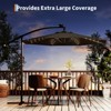 10ft Offset Patio Umbrella, Cantilever Umbrella with Easy Lift & Tilt Adjustment, 8 Ribs Sun umbrella UV Protection for Backyard, Pool, Garden - 3 of 4