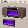 Fireplace TV Stand for Up to 80 inch TVs, Modern Entertainment Center with 36" Electric Fireplace & Adjustable Shelves for Living Room - 4 of 4