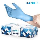 Hand-E Disposable Blue Nitrile Medical Exam Gloves - Subtle Box, Perfect for Cleaning & Medical Use