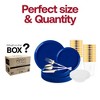 Smarty Had A Party Light Blue Flat Round Plastic Tableware Set - 120 Sets - 3 of 4