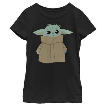 Girl's Star Wars: The Mandalorian Blushing Animated Grogu T-Shirt