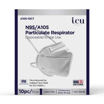 ICU Health N95 Respirator Mask - White - 10ct