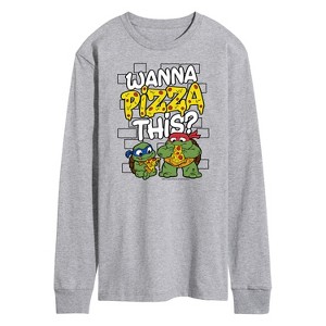 Men's - Teenage Mutant Ninja Turtles Mutant Mayhem - Wanna Piece of This Long Sleeve Graphic T-Shirt - 1 of 3