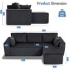 Modular Sectional Sofa Couch, Full Foam Comfy Upholstered Cloud Couch for Living Room, Modern Couch Floor Lounge Sofa, Soft Corduroy Fabric Sleeper - 2 of 4