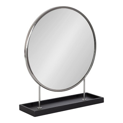 Kate & Laurel All Things Decor 18" x 22" Maxfield Round Tabletop Mirror