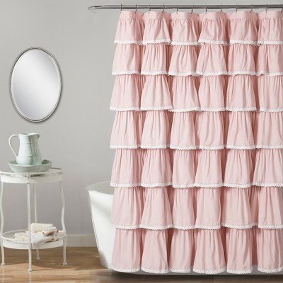 72 X72 Ruffle Kids Shower Curtain Blush Lush Décor Target