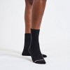 Goldtoe Signature Collection Women's 6pk Modern Essentials Flat Knit Mid Crew Socks - Charcoal/Black 6-9 - 3 of 3