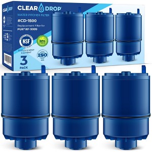 Clear Drop Filter Replacement for PUR® RF9999 Faucet Water Filters, Fits all PUR® and PUR®PLUS Faucet Filtration Systems (3 Pack) - 1 of 2