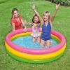 Intex 58" x 13" Inflatable Sunset Glow Colorful Backyard Kids Vinyl Splash Pool and 221 Inch Inflatable Racing Fun Water Slide with 2 Surf Riders - 3 of 4