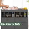 Dresser for Bedroom, with 6 Large Drawers & 2 Open Storage Compartments, Baby Dressers with Changing Table Top for Nursery - 3 of 4