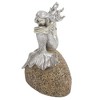 HomeRoots 10" Brown and Silver Contemplative Mermaid Resin Tabletop Sculpture - 4 of 4