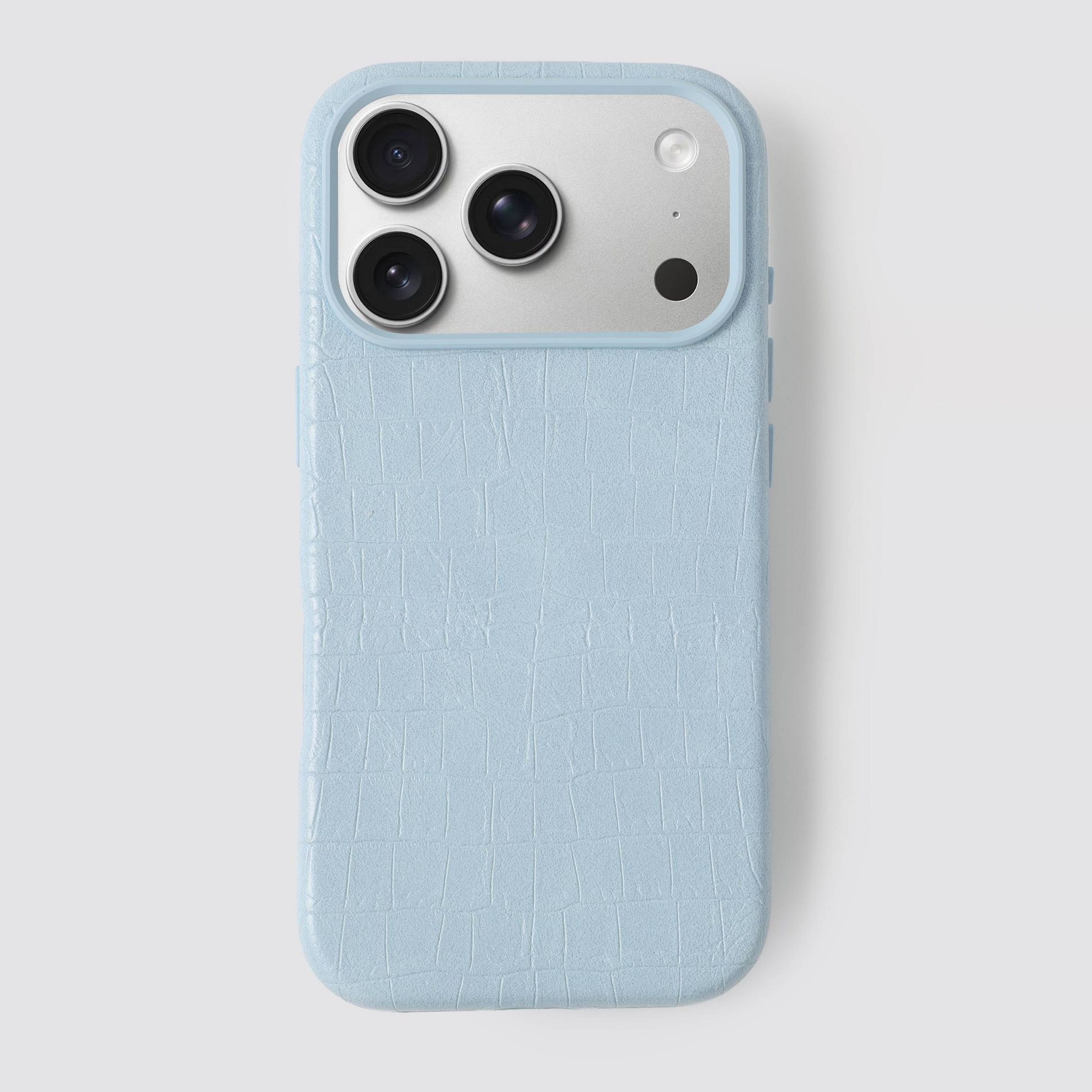 Hello Lux iPhone 17 Pro Phone Case - Blue Croc Wrapped
