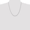 Black Bow Jewelry 2.75mm 10k White Gold D/C Quadruple Rope Chain Necklace - 2 of 4
