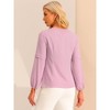 INSPIRE CHIC Women's Work Long Sleeve Keyhole Neck Elegant Chiffon Blouse - 4 of 4
