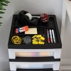 IRIS Drawer Storage Cart with Organizer Top Black - 3 of 4