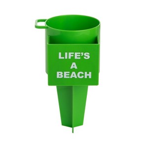 Beachcombers 8" PLASTIC GREEN LIFES BEACH DRINK SPIKE - 1 of 2