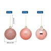 Unique Bargains Plastic Party Wedding Christmas Barrel Packed Hanging Ornament Balls 2.4" 24 Pcs - 2 of 4