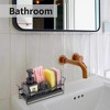 Unique Bargains Kitchen Organiser with Self-Draining Drain Tray for Sponge Towel Dish Cloth Black - 3 of 4