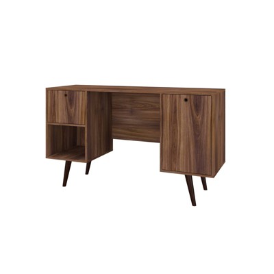 Edgar 1 Drawer Mid Century Office Desk - Manhattan Comfort