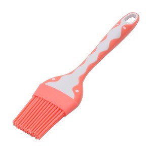 Unique Bargains Pastry Brush Symmetrical Wave Brush with Round Handle Dishwasher Safe Silicone PP 8.46"x1.97" 1Pcs - 1 of 4
