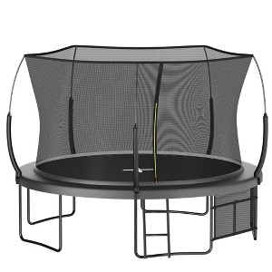 Okak 6/8/10/12/14FT UV-Protected Trampoline, Kids Trampoline with Safety Net and Metal Stand, Springfree Outdoor Trampoline for Yard, Garden - 1 of 4