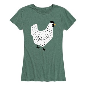 Women's - Instant Message - Spotted Chicken Short Sleeve Graphic T-Shirt - 1 of 4